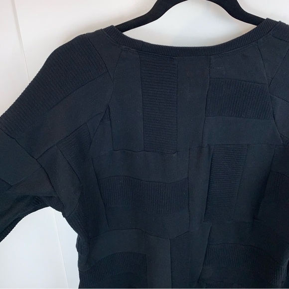 Tonle Angkor Sweatshirt Tunic Patchwork Dress Black Handmade sz M - Picture 4 of 9